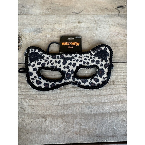 Cheetah Mask Halloween Costume Cat Mask Cheetah‎ Print - Picture 1 of 6